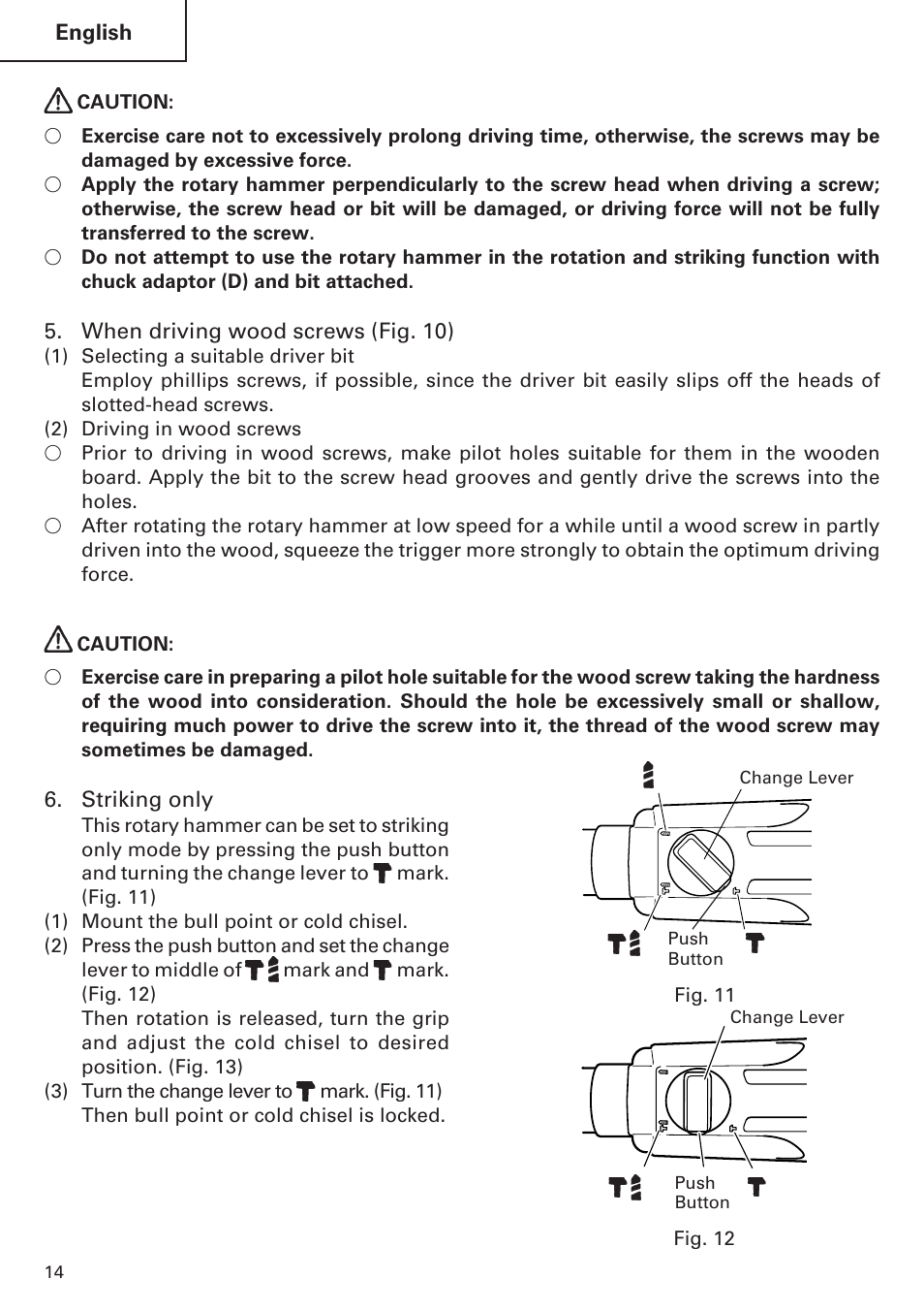 Hitachi Koki USA DH 24PE User Manual | Page 14 / 72