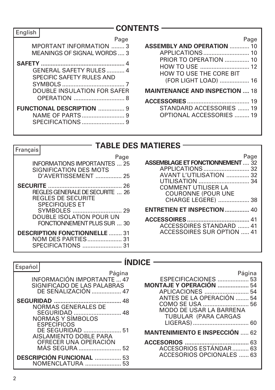 Hitachi Koki USA DH 24PE User Manual | Page 2 / 72