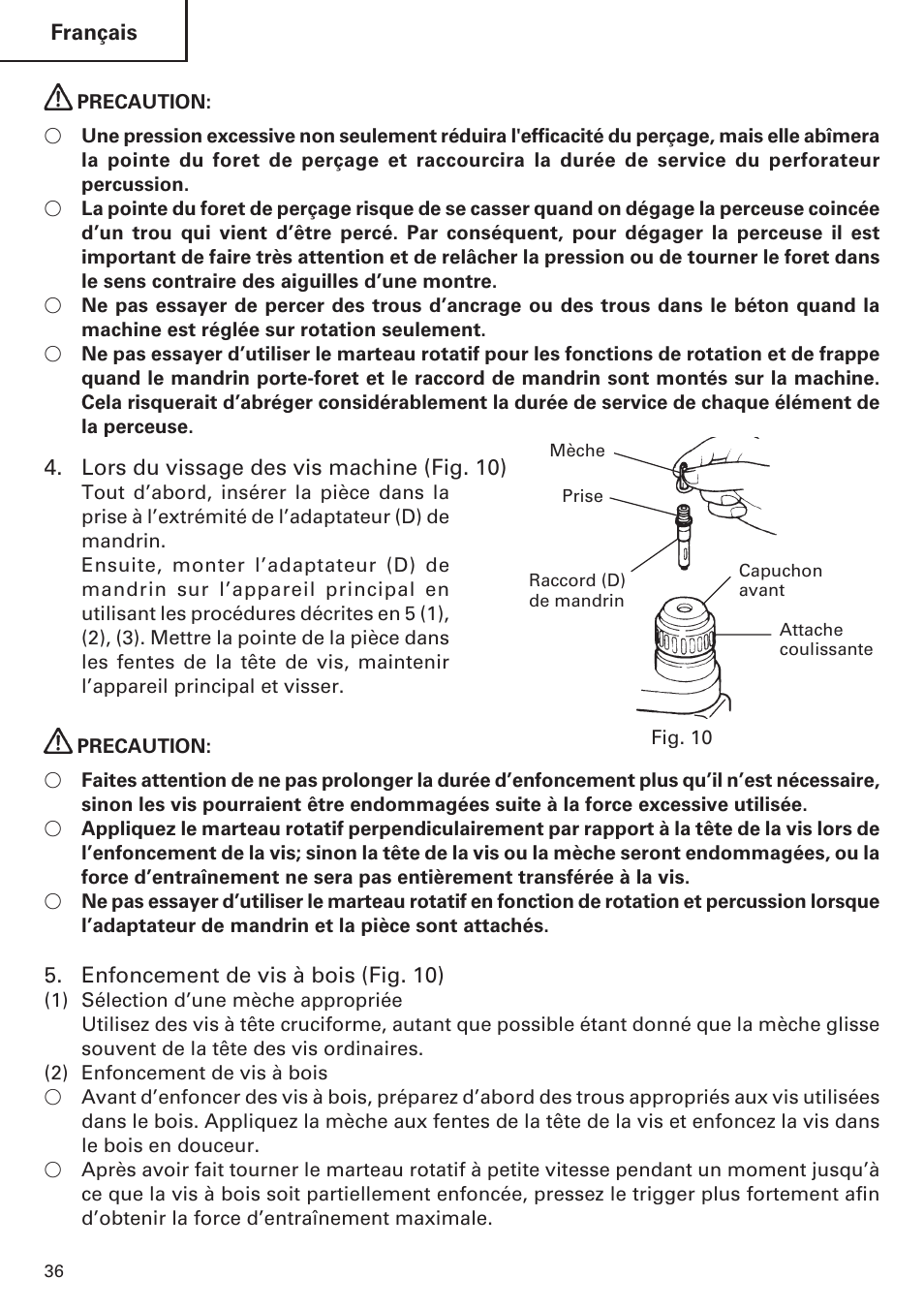 Hitachi Koki USA DH 24PE User Manual | Page 36 / 72