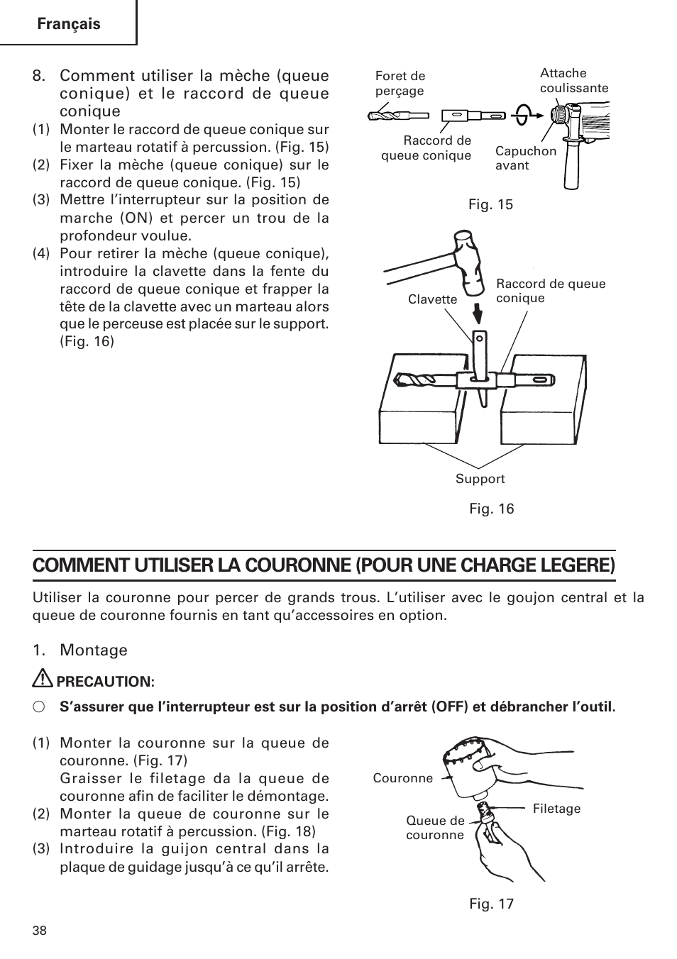 Hitachi Koki USA DH 24PE User Manual | Page 38 / 72