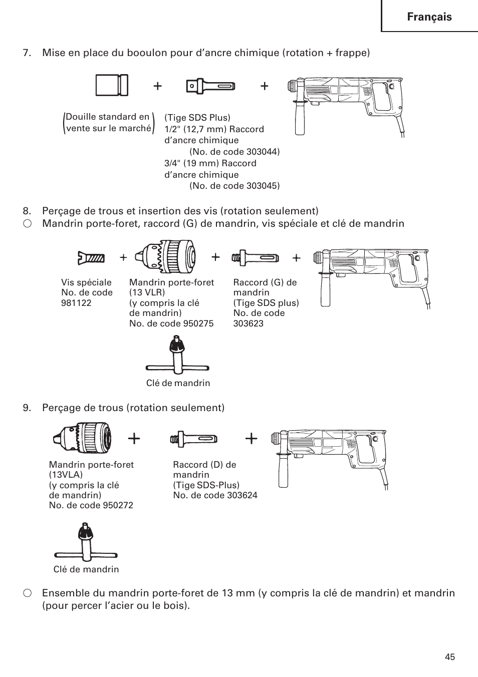 Hitachi Koki USA DH 24PE User Manual | Page 45 / 72