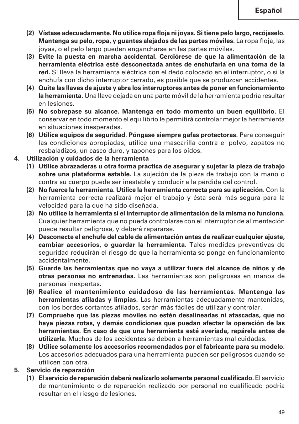 Hitachi Koki USA DH 24PE User Manual | Page 49 / 72