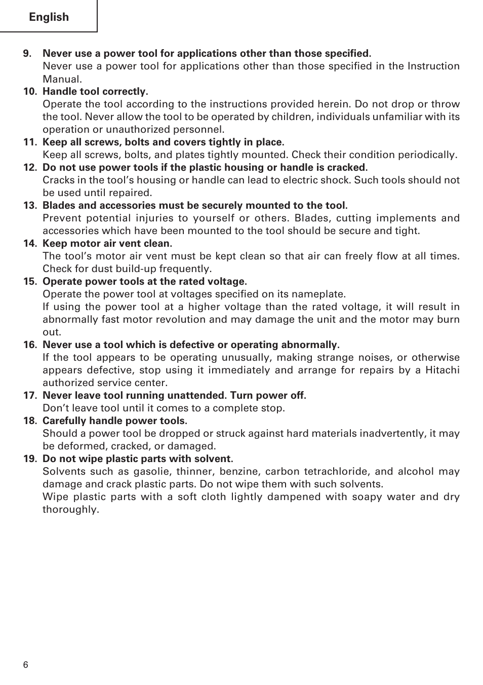 Hitachi Koki USA DH 24PE User Manual | Page 6 / 72