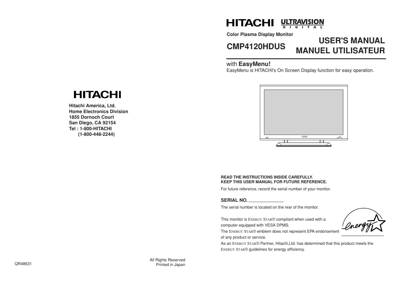 Hitachi Koki USA CMP4120HDUS User Manual | 38 pages