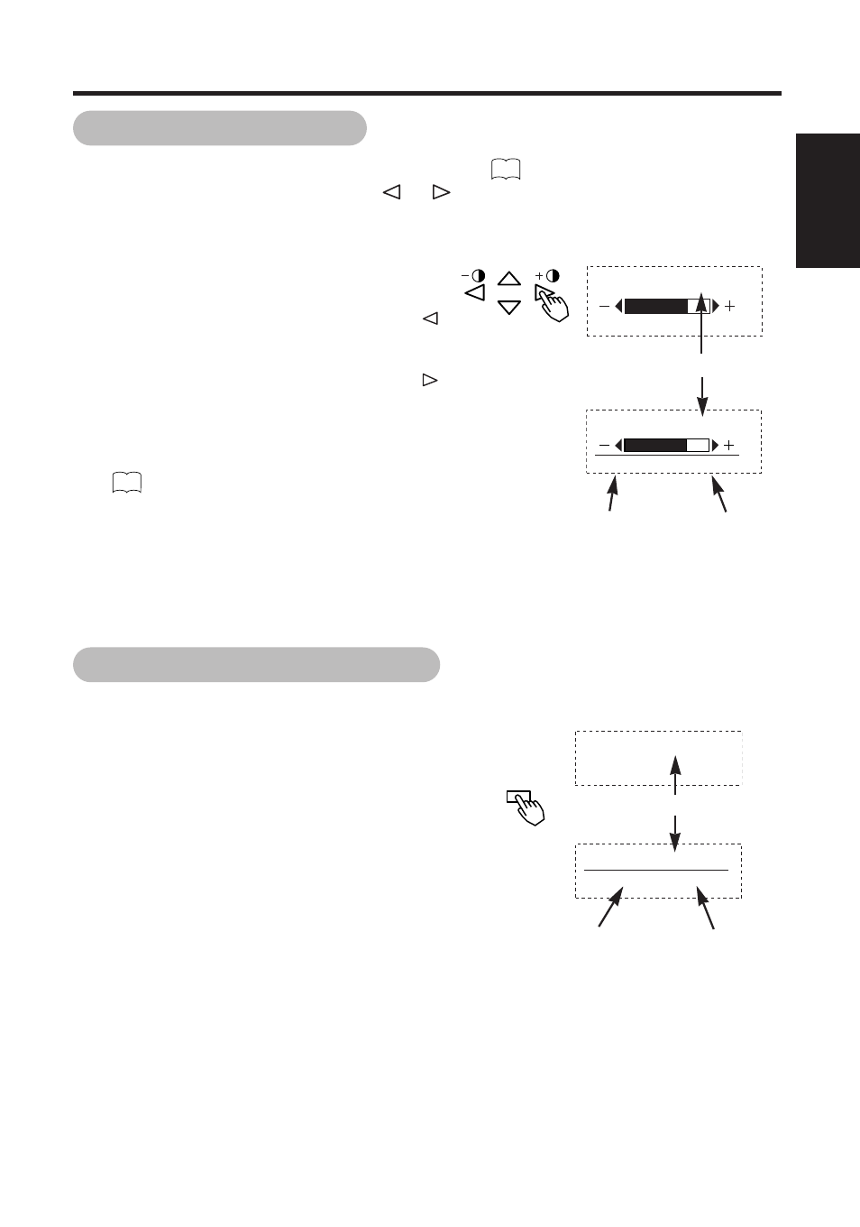 Contrast adjustment, Input signal status display, English | Hitachi Koki USA CMP4120HDUS User Manual | Page 20 / 38