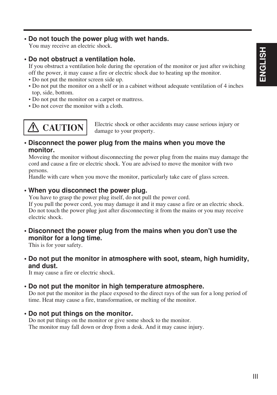 Caution, English | Hitachi Koki USA CMP4120HDUS User Manual | Page 5 / 38