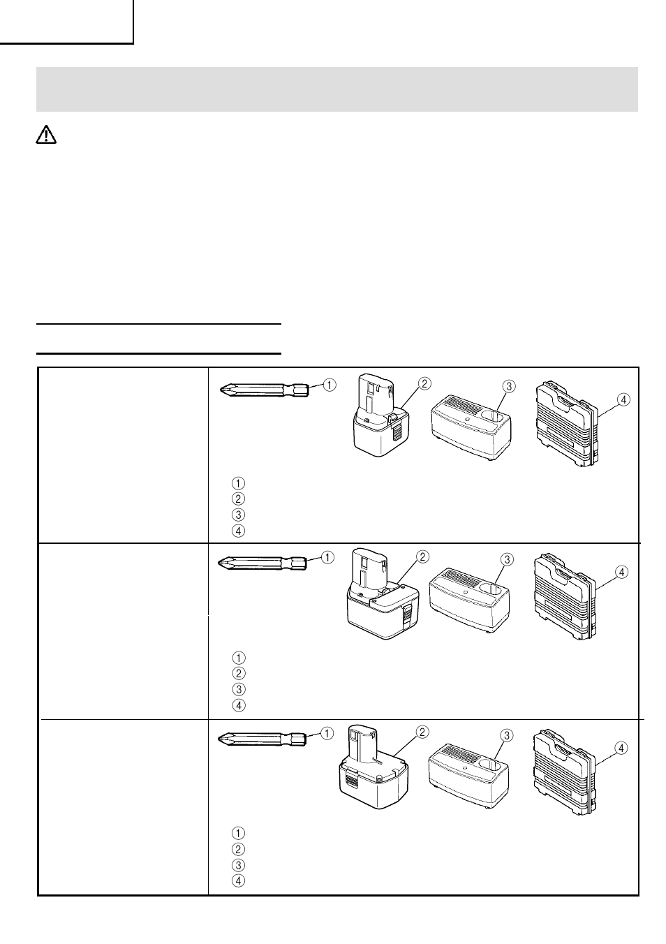 Accessories, Warning, Standard accessories | Hitachi Koki USA DS 12DVF User Manual | Page 22 / 72