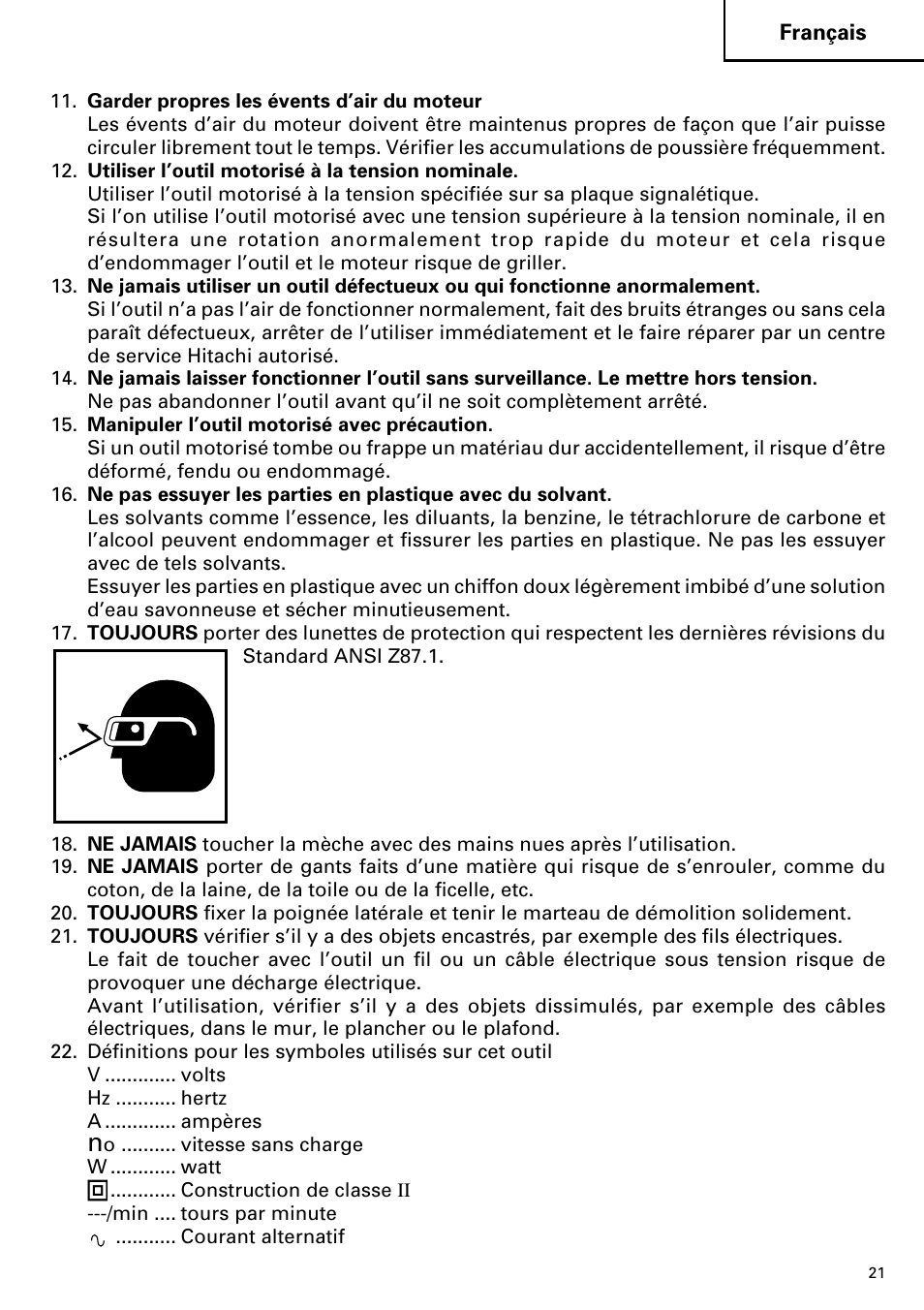 Hitachi Koki USA H 65SD2 User Manual | Page 21 / 48