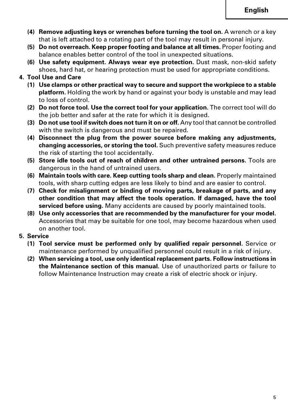 Hitachi Koki USA H 65SD2 User Manual | Page 5 / 48