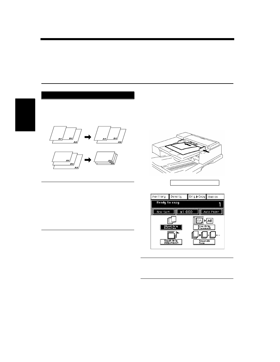 Selecting mixed orig. detection, Mixed orig. detection and other functions | Hitachi Koki USA DDC 52N User Manual | Page 104 / 209