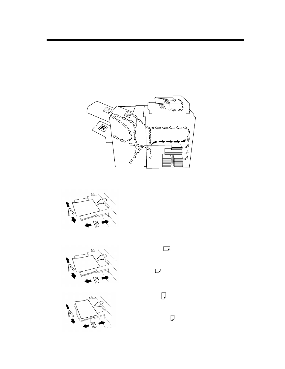 Feeding direction (copy paper path), Width” and “length” terms and symbols used | Hitachi Koki USA DDC 52N User Manual | Page 11 / 209