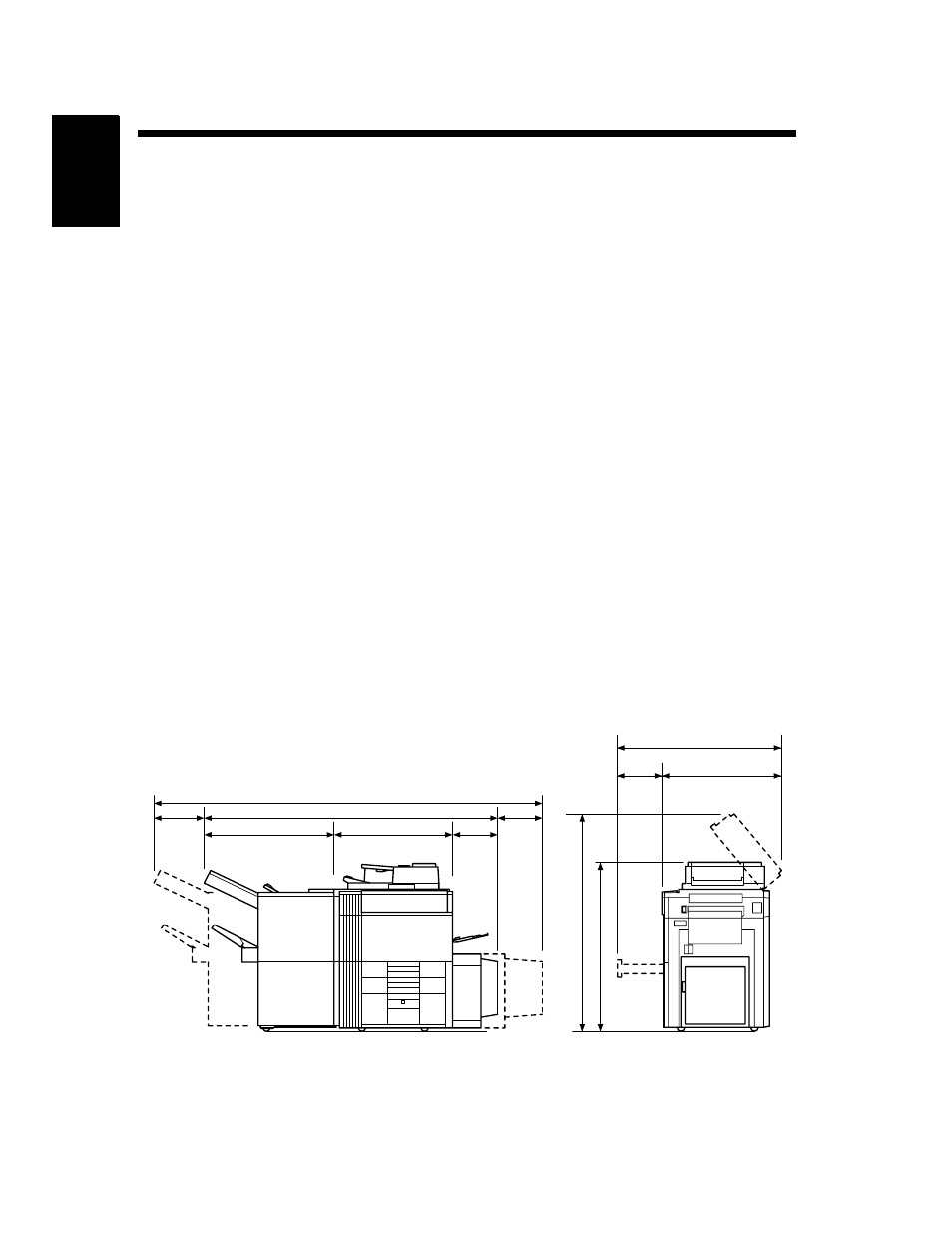 Installation, Installing the copier, Installation site | Power source, Space requirements | Hitachi Koki USA DDC 52N User Manual | Page 16 / 209