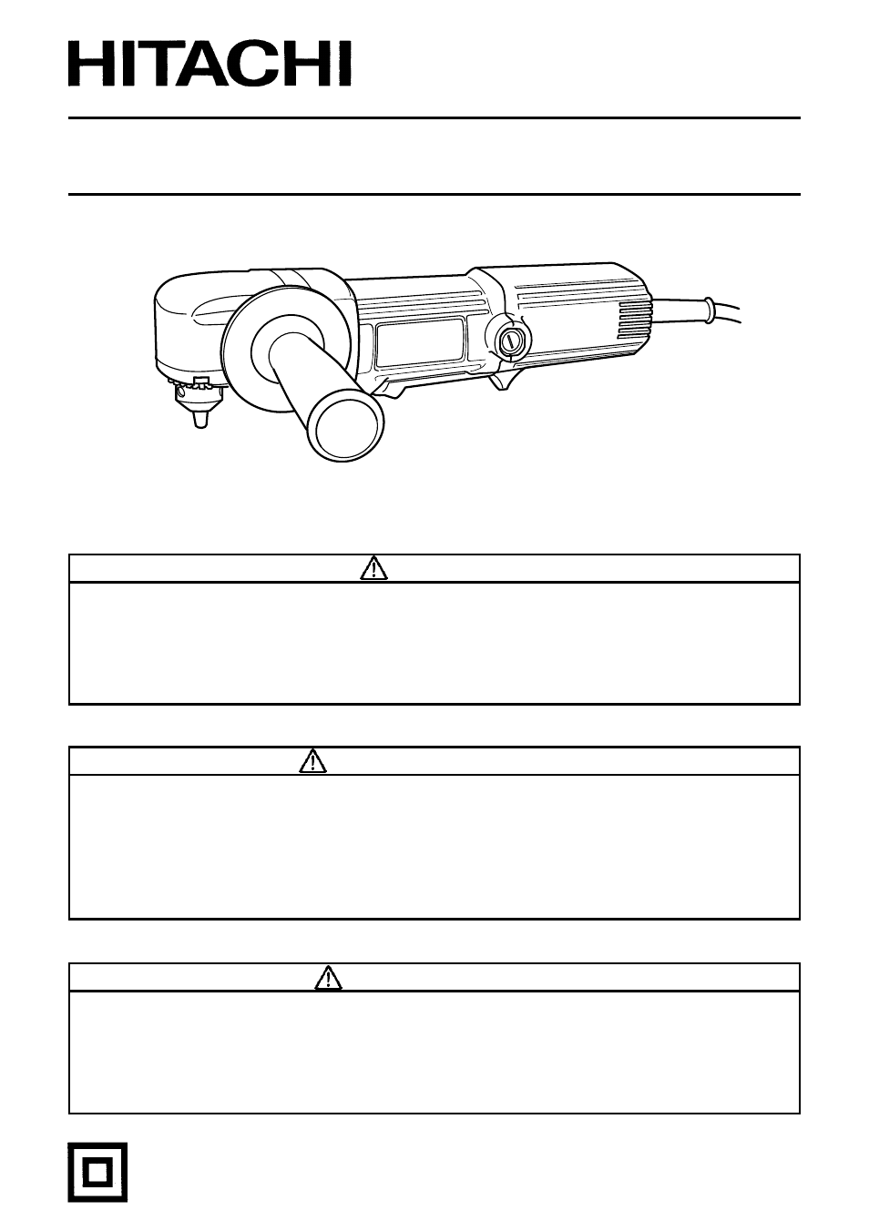 Hitachi Koki USA D10YB User Manual | 44 pages