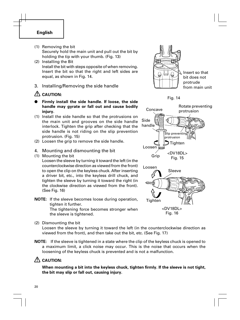 Hitachi Koki USA DS 18DL User Manual | Page 20 / 88