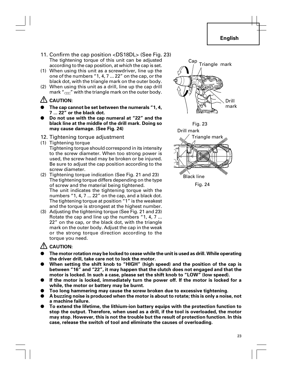 Hitachi Koki USA DS 18DL User Manual | Page 23 / 88