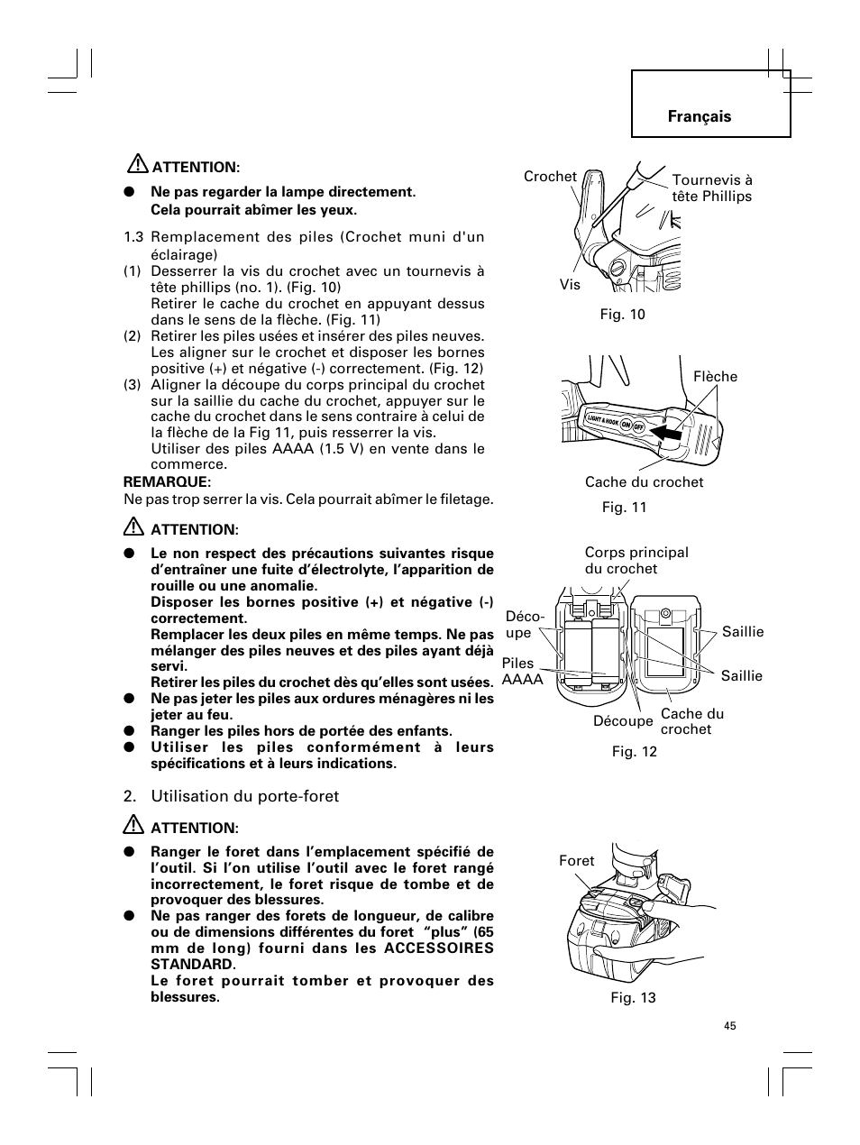 Hitachi Koki USA DS 18DL User Manual | Page 45 / 88