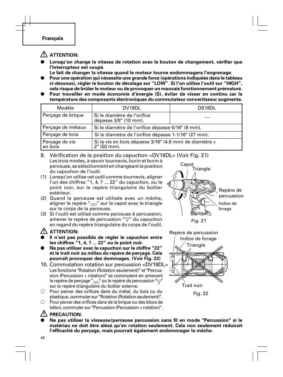 Hitachi Koki USA DS 18DL User Manual | Page 48 / 88