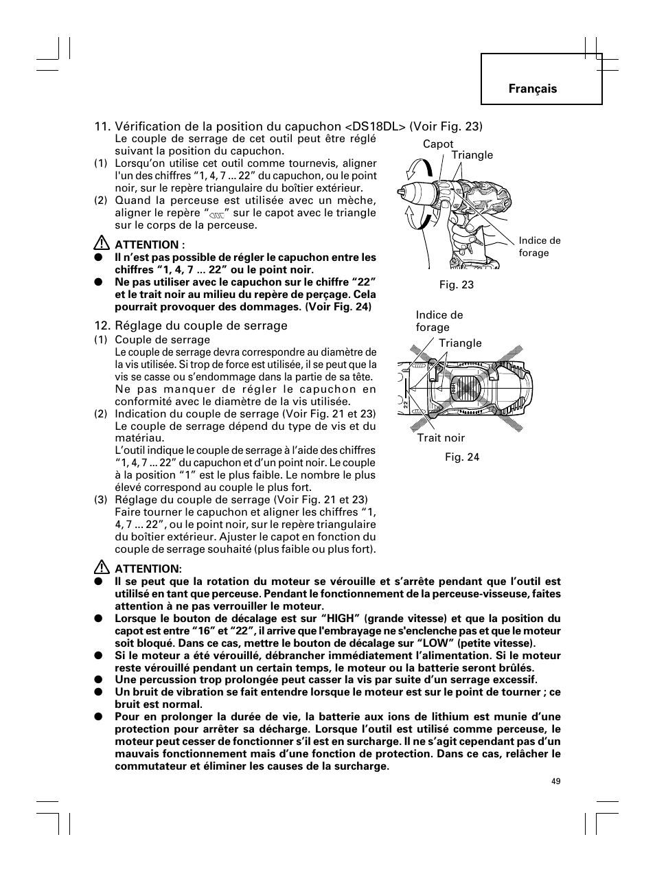 Hitachi Koki USA DS 18DL User Manual | Page 49 / 88