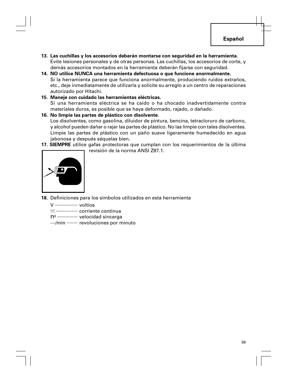 Hitachi Koki USA DS 18DL User Manual | Page 59 / 88