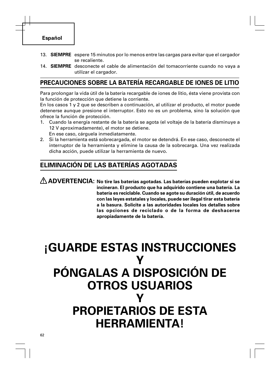 Hitachi Koki USA DS 18DL User Manual | Page 62 / 88