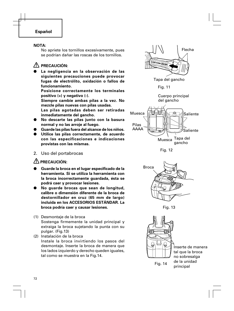 Hitachi Koki USA DS 18DL User Manual | Page 72 / 88