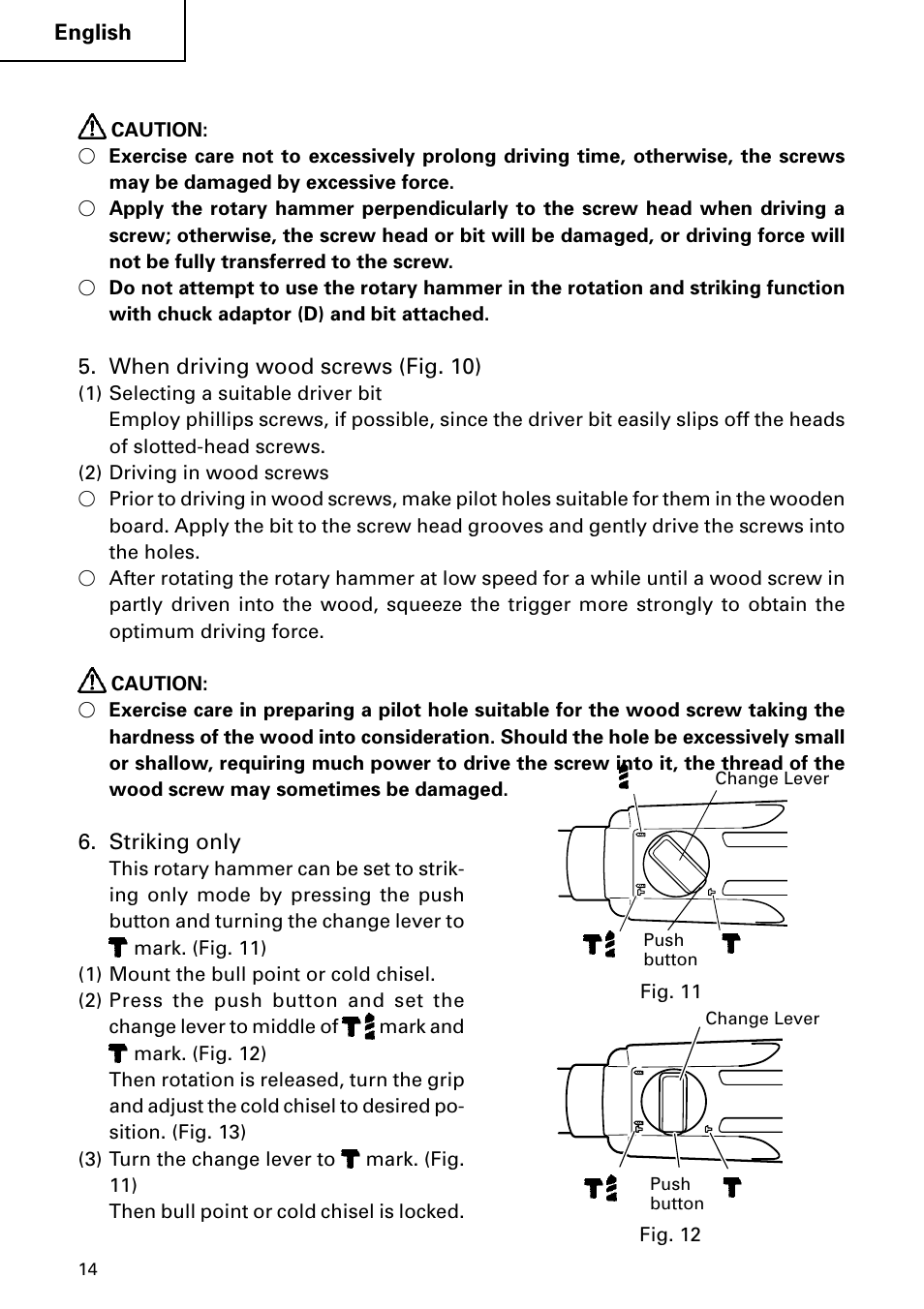 Hitachi Koki USA DH 24PC User Manual | Page 14 / 72