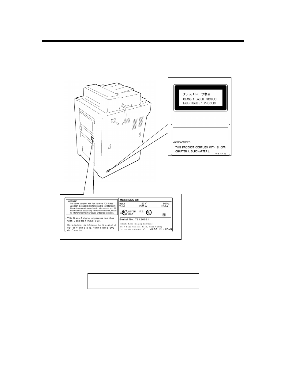 Safety precautions, Laser safety label | Hitachi Koki USA 52 User Manual | Page 12 / 207