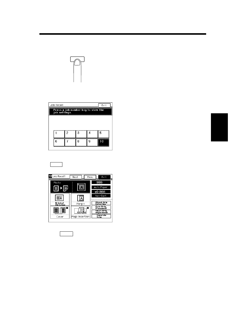 Recalling a job from memory | Hitachi Koki USA 52 User Manual | Page 137 / 207