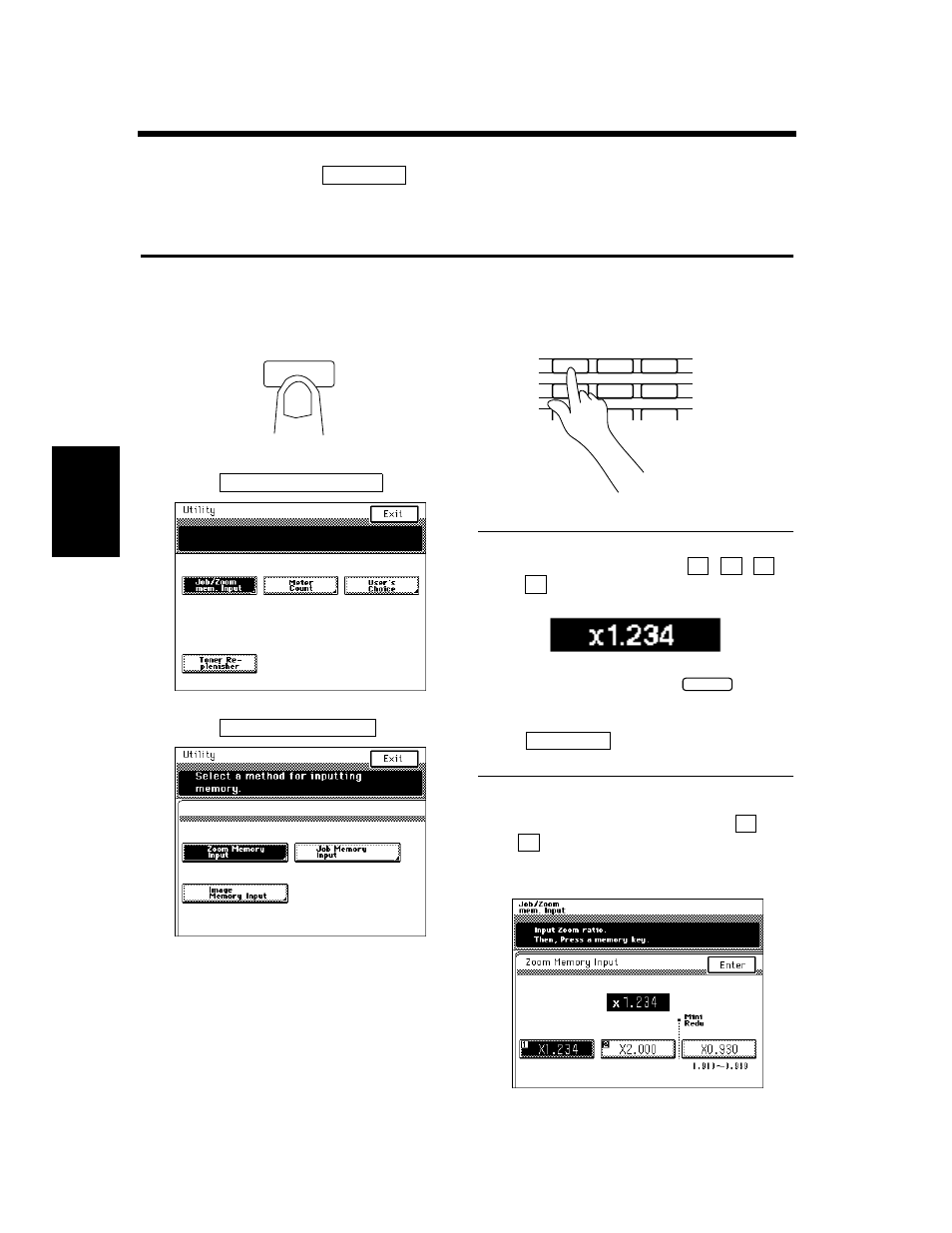 Zoom memory input, Storing a zoom ratio | Hitachi Koki USA 52 User Manual | Page 138 / 207