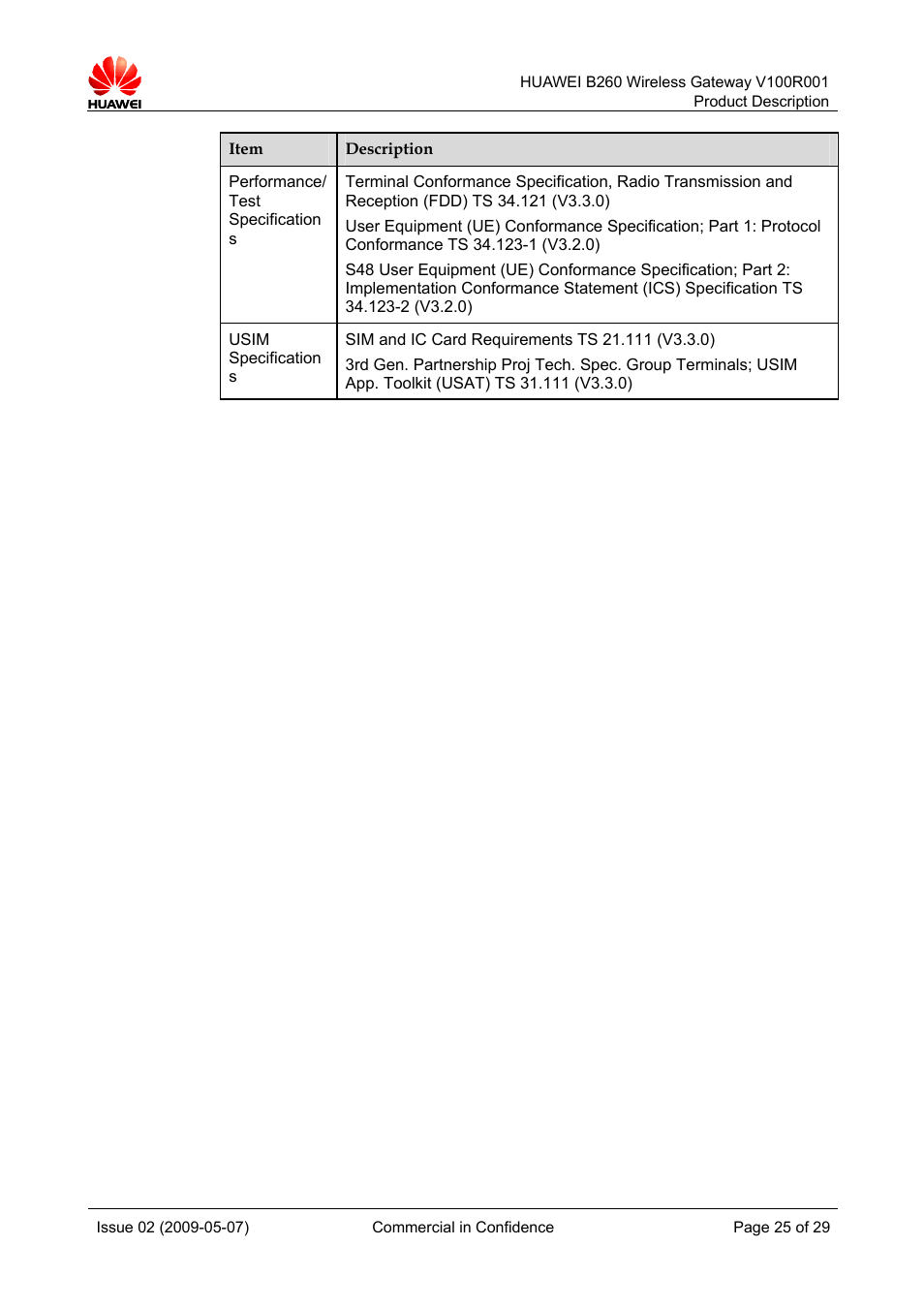 Huawei B260 Wireless Gateway  V100R001 User Manual | Page 24 / 28