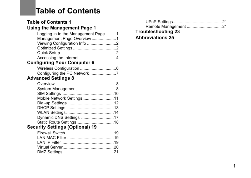 Huawei Vodafone B970 User Manual | Page 4 / 29