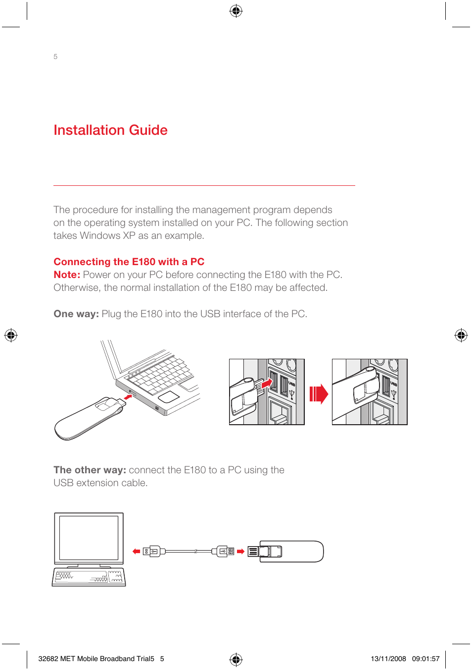 Installation guide | Huawei E180 User Manual | Page 12 / 20