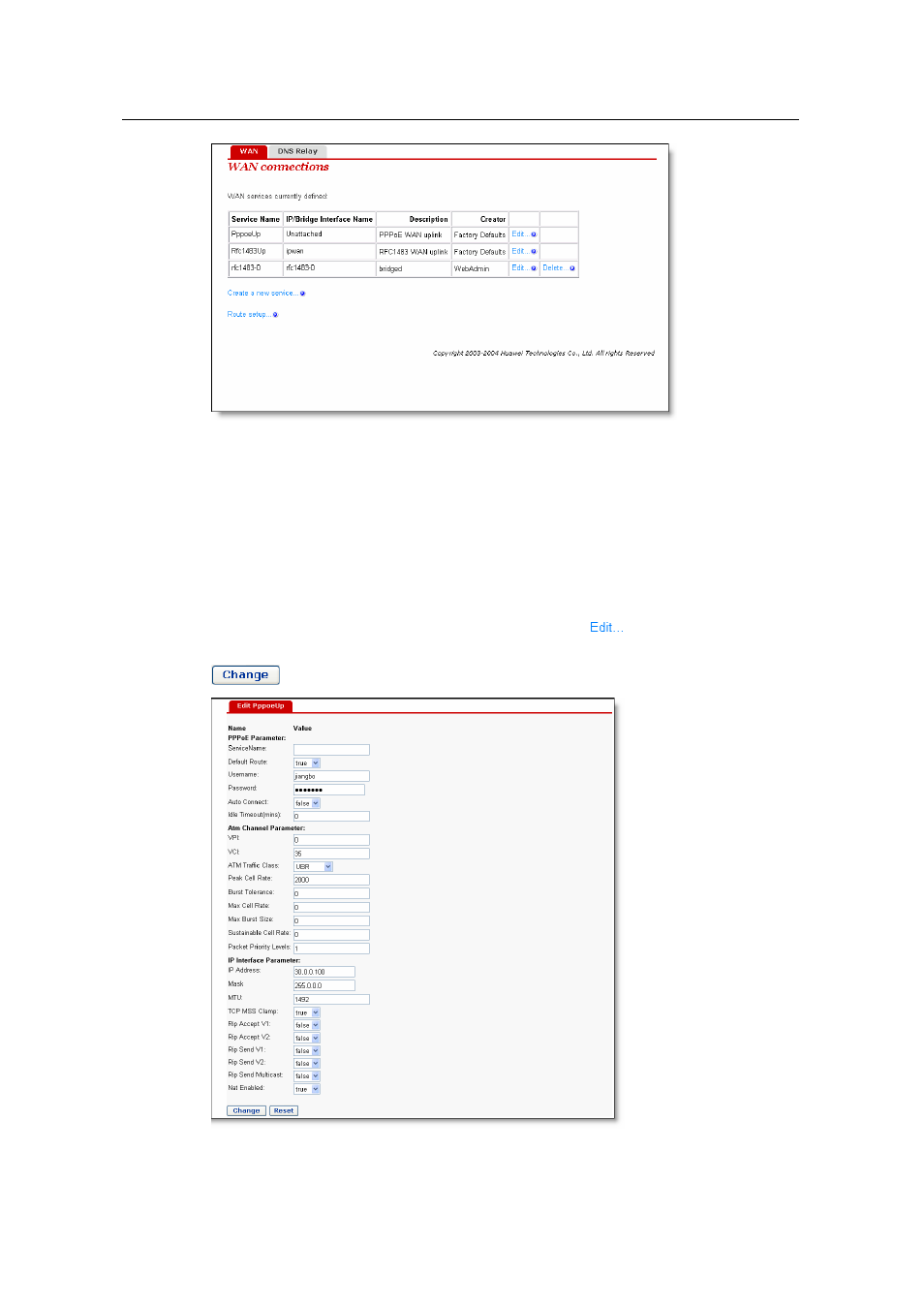 Huawei ADSL2+Broadband Router Aolynk DR814 User Manual | Page 20 / 77