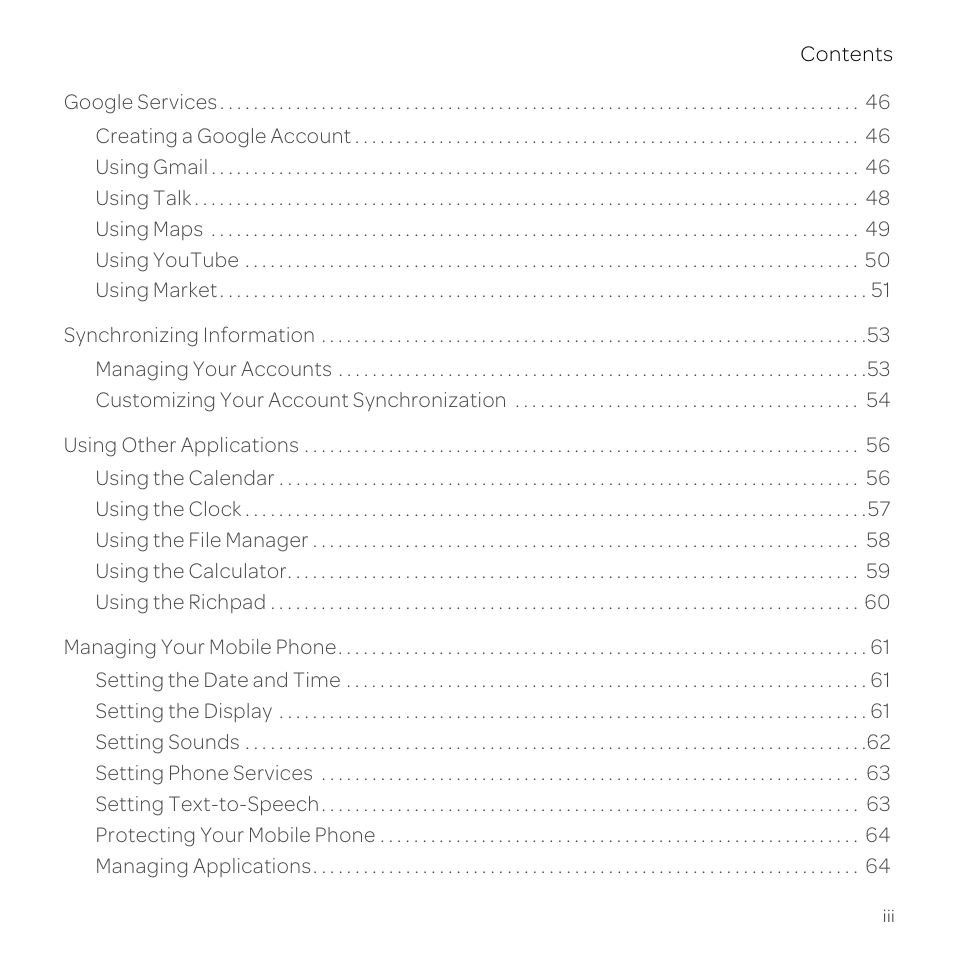 Huawei U8800-51 User Manual | Page 4 / 83