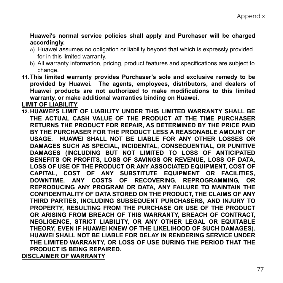 Huawei U8800-51 User Manual | Page 82 / 83