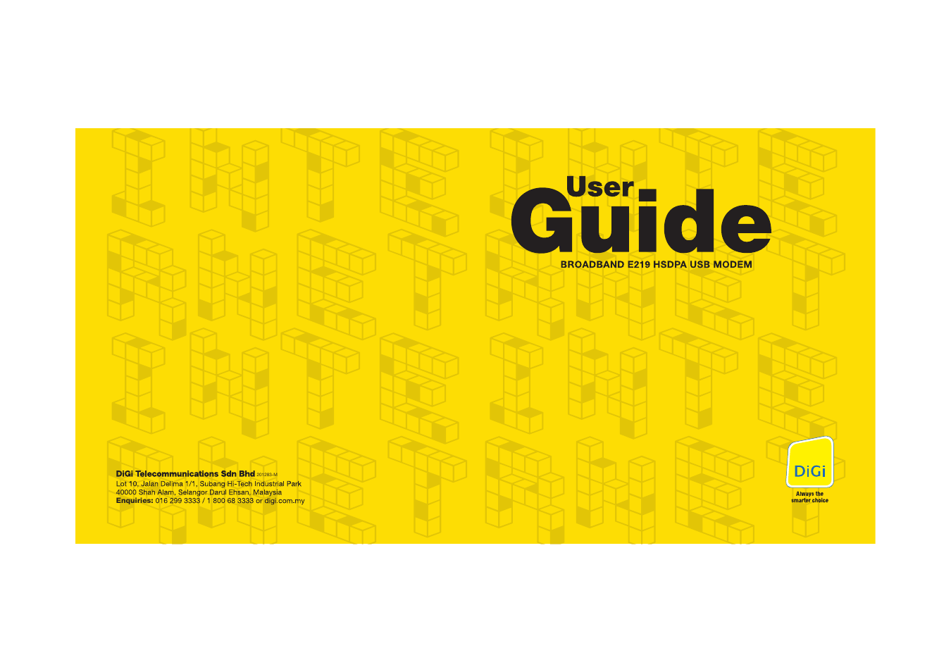 Huawei DiGi Broadband HSDPA USB E219 User Manual | 20 pages