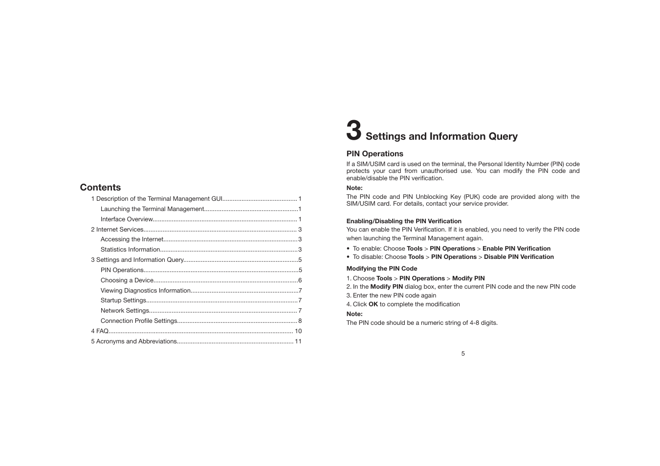 Settings and information query | Huawei DiGi Broadband HSDPA USB E219 User Manual | Page 18 / 20