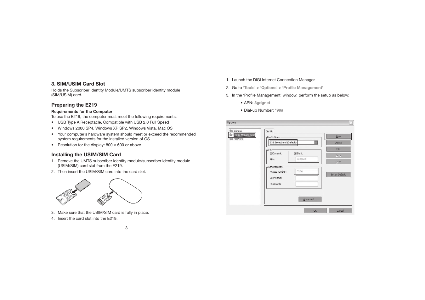 Huawei DiGi Broadband HSDPA USB E219 User Manual | Page 7 / 20