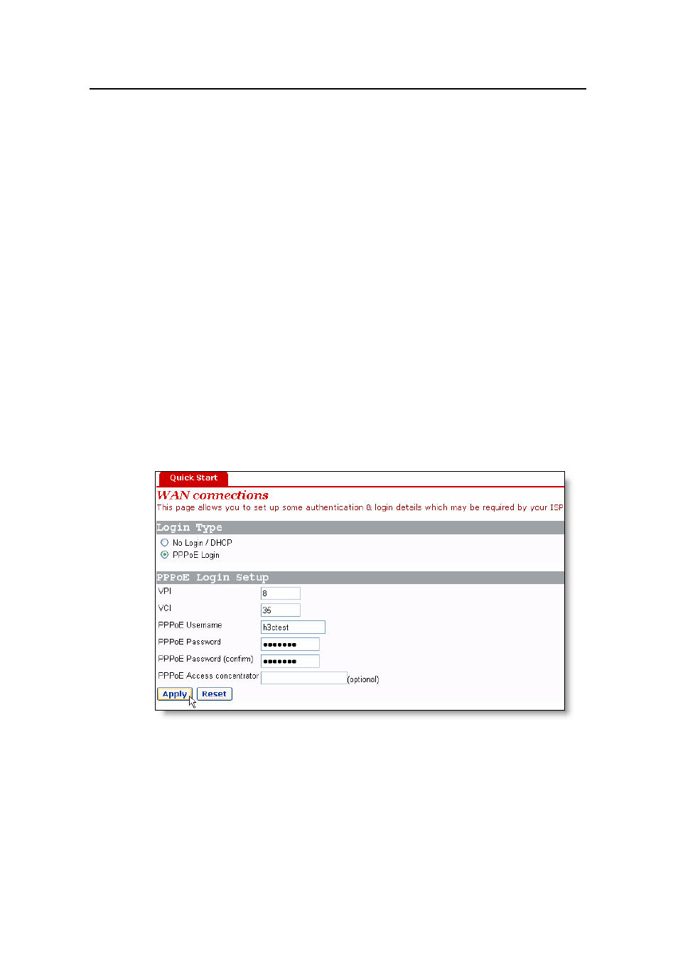 Web-based basic configuration, Quick setup, 4 web-based basic configuration | 1 quick setup, 1 qui, Ck setup | Huawei DR814Q User Manual | Page 16 / 110