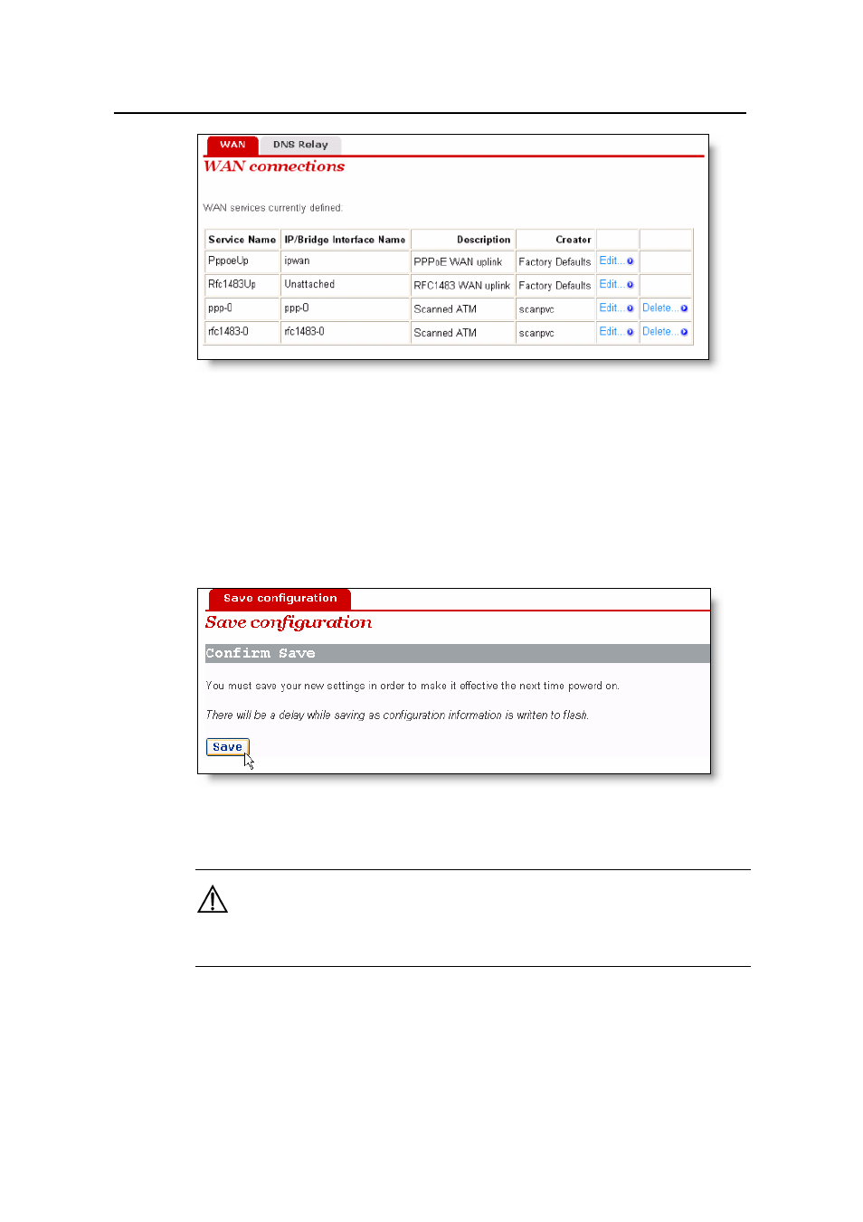 Save the configuration, 6 save the configuration | Huawei DR814Q User Manual | Page 46 / 110