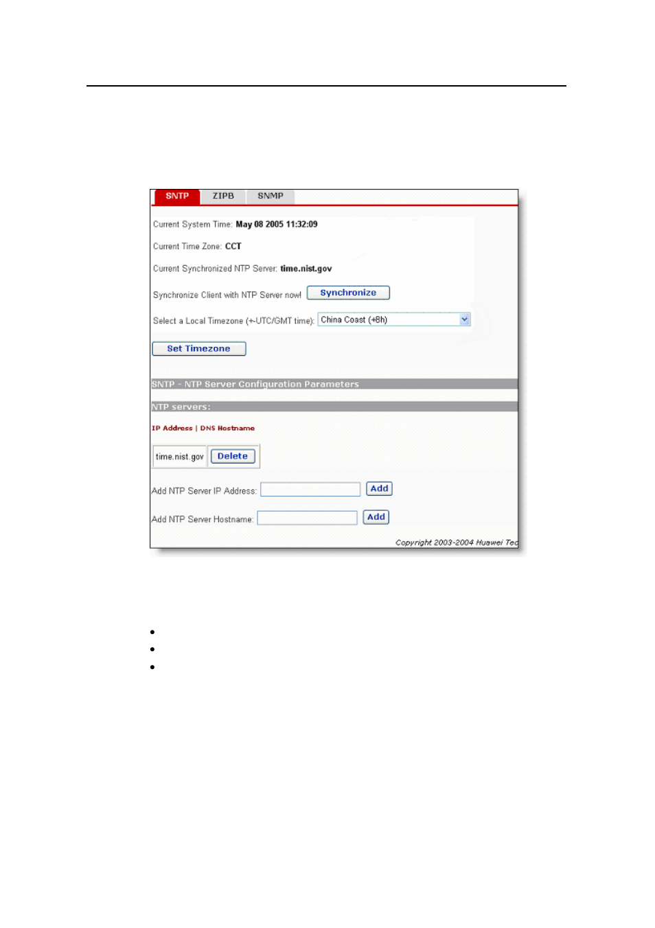 Sntp, 1 sntp | Huawei DR814Q User Manual | Page 80 / 110