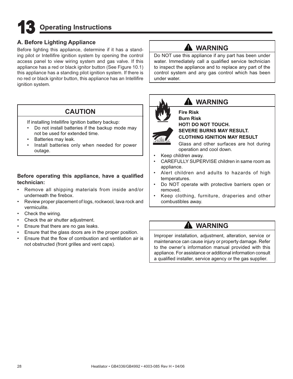 Heatiator Heatilator GB4336 User Manual | Page 28 / 52