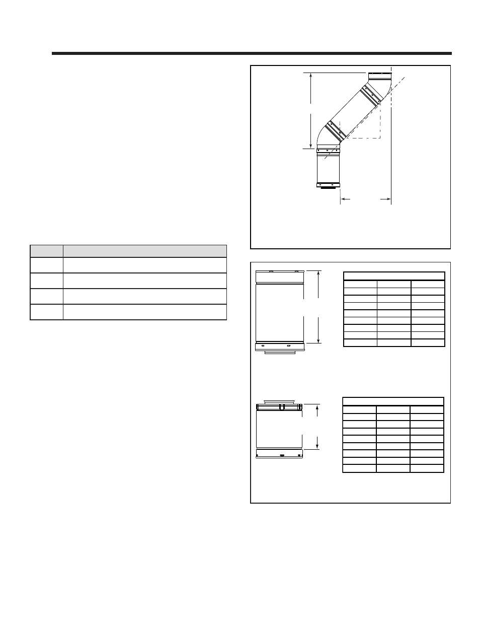 Vent information and diagrams, A. approved pipe, C. use of elbows | B. vent table key, D. measuring standards | Heatiator Heatilator Evolution NEVO4236I NEVO3630I User Manual | Page 24 / 75