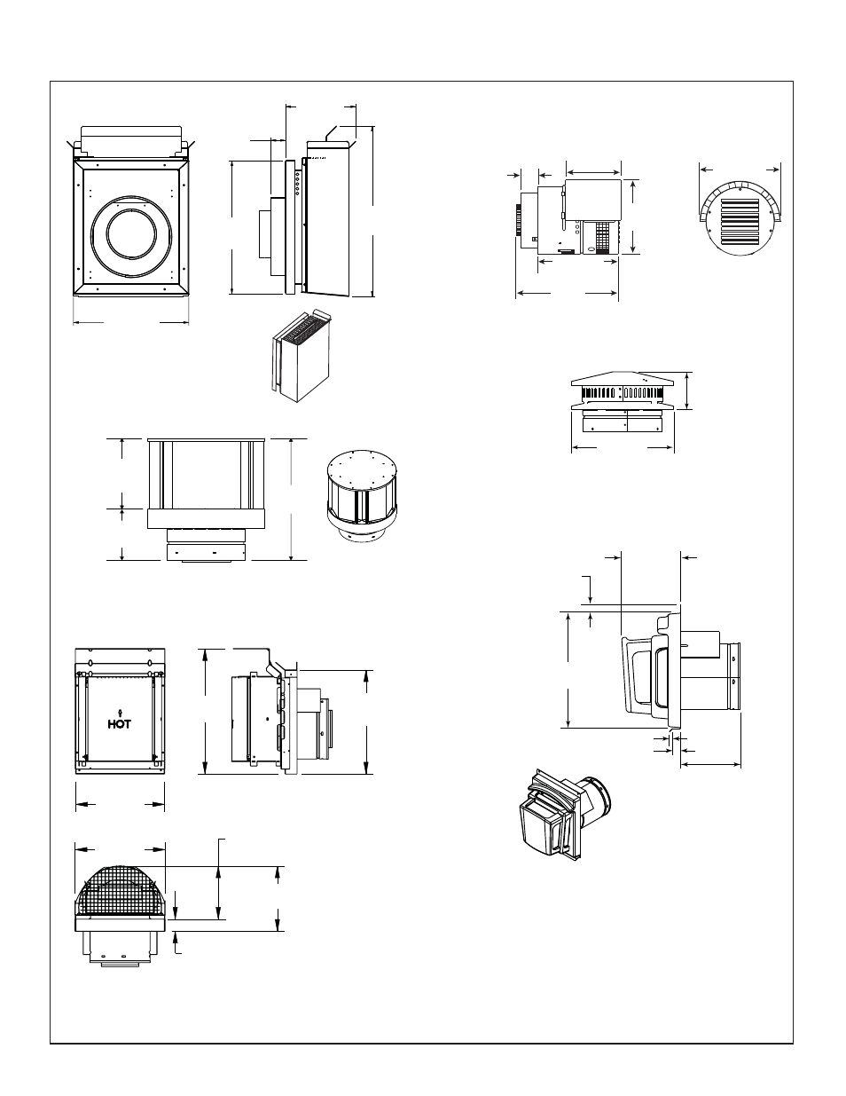 B. vent components diagrams ( continued ) | Heatiator Heatilator Evolution NEVO4236I NEVO3630I User Manual | Page 64 / 75