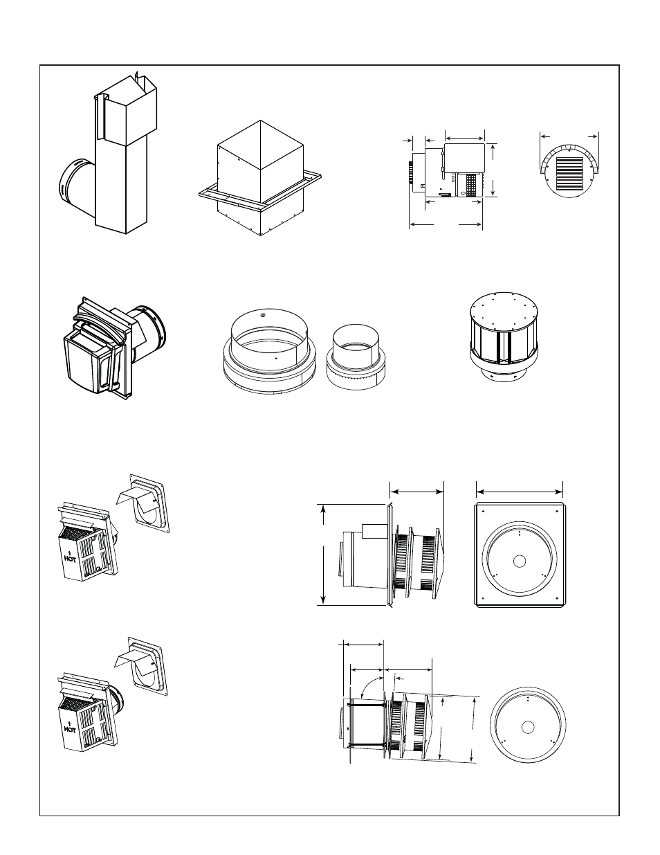 B. vent components diagrams (continued) | Heatiator Heatilator Evolution NEVO4236I NEVO3630I User Manual | Page 68 / 75