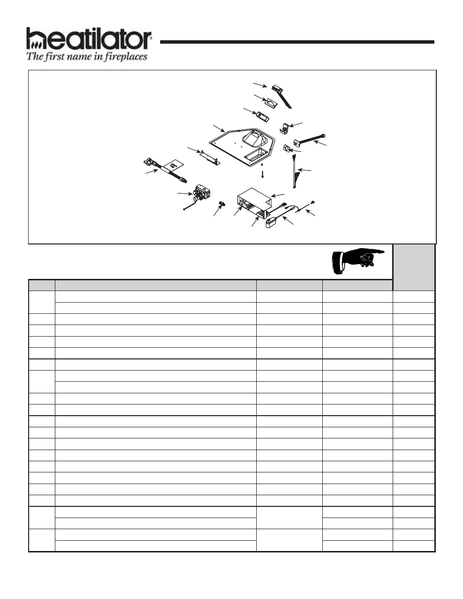 13 valve assembly, Stocked at depot | Heatiator Heatilator Evolution NEVO4236I NEVO3630I User Manual | Page 72 / 75