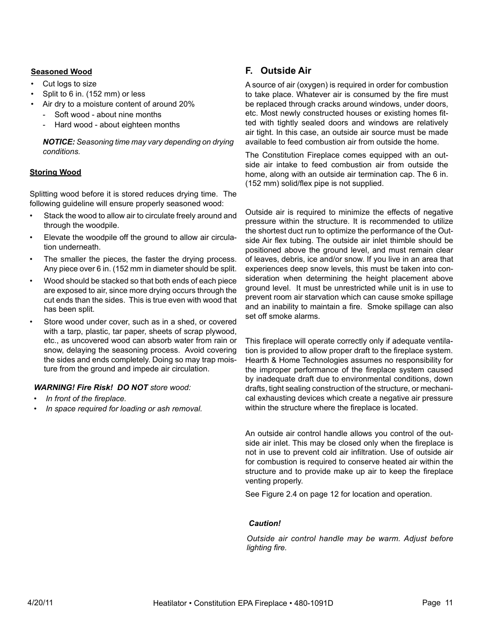 Heatiator C40 User Manual | Page 11 / 71