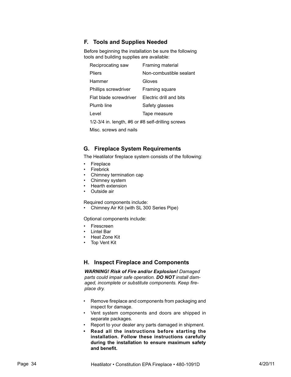 Heatiator C40 User Manual | Page 34 / 71