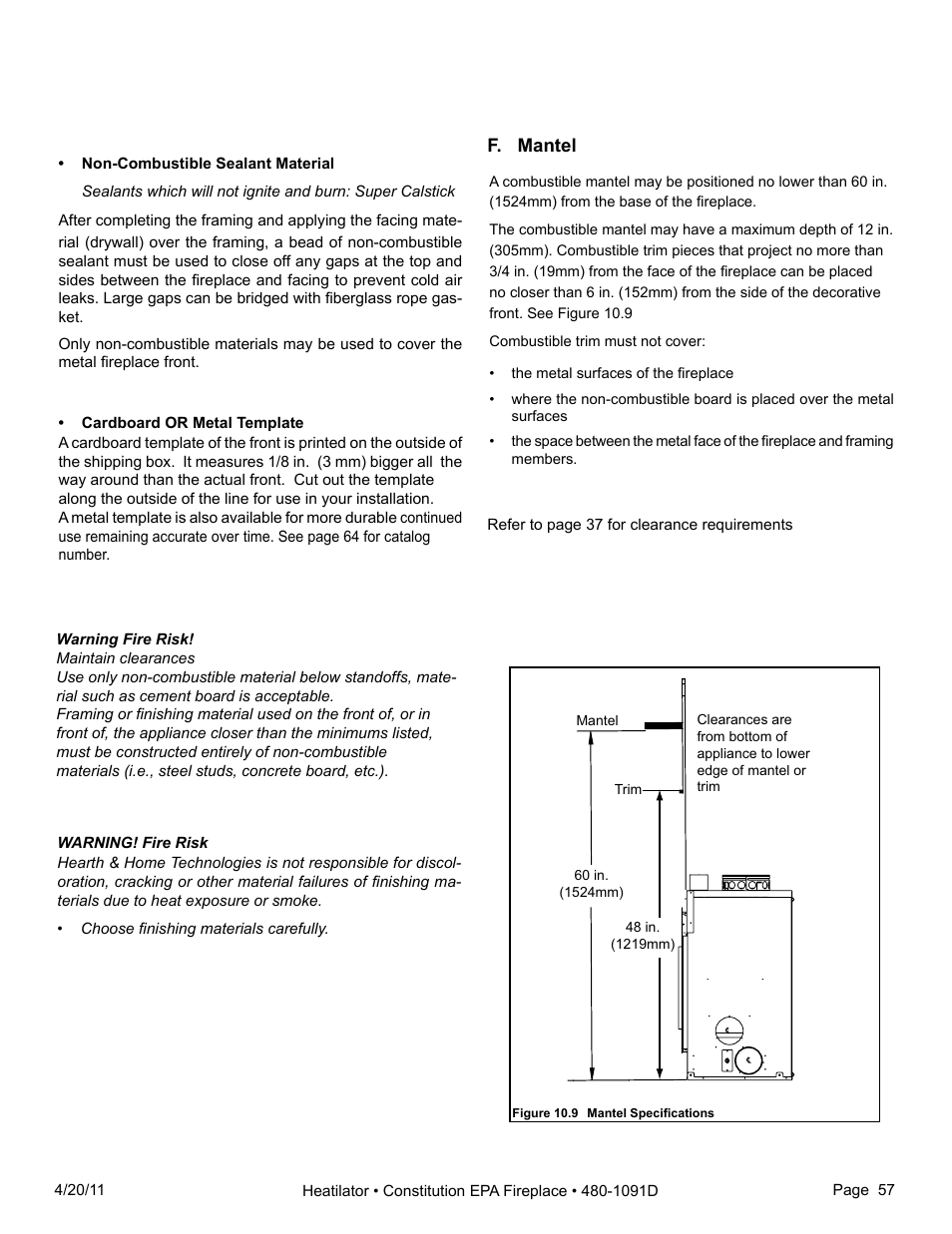 Heatiator C40 User Manual | Page 57 / 71