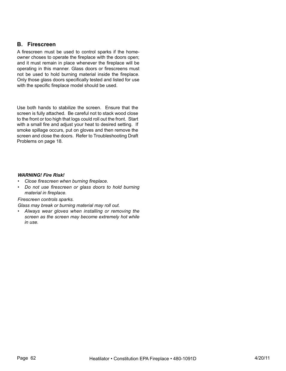 Heatiator C40 User Manual | Page 62 / 71